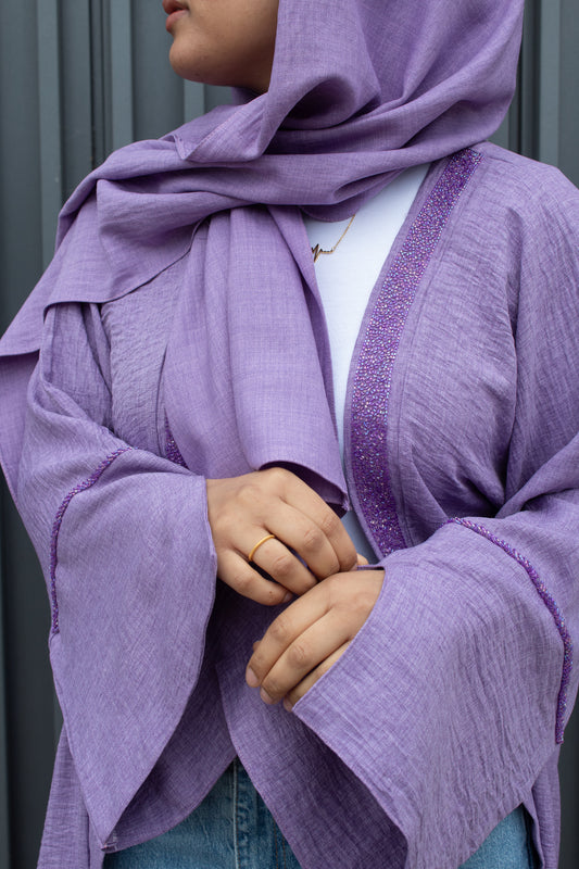 Safiya abaya in purple